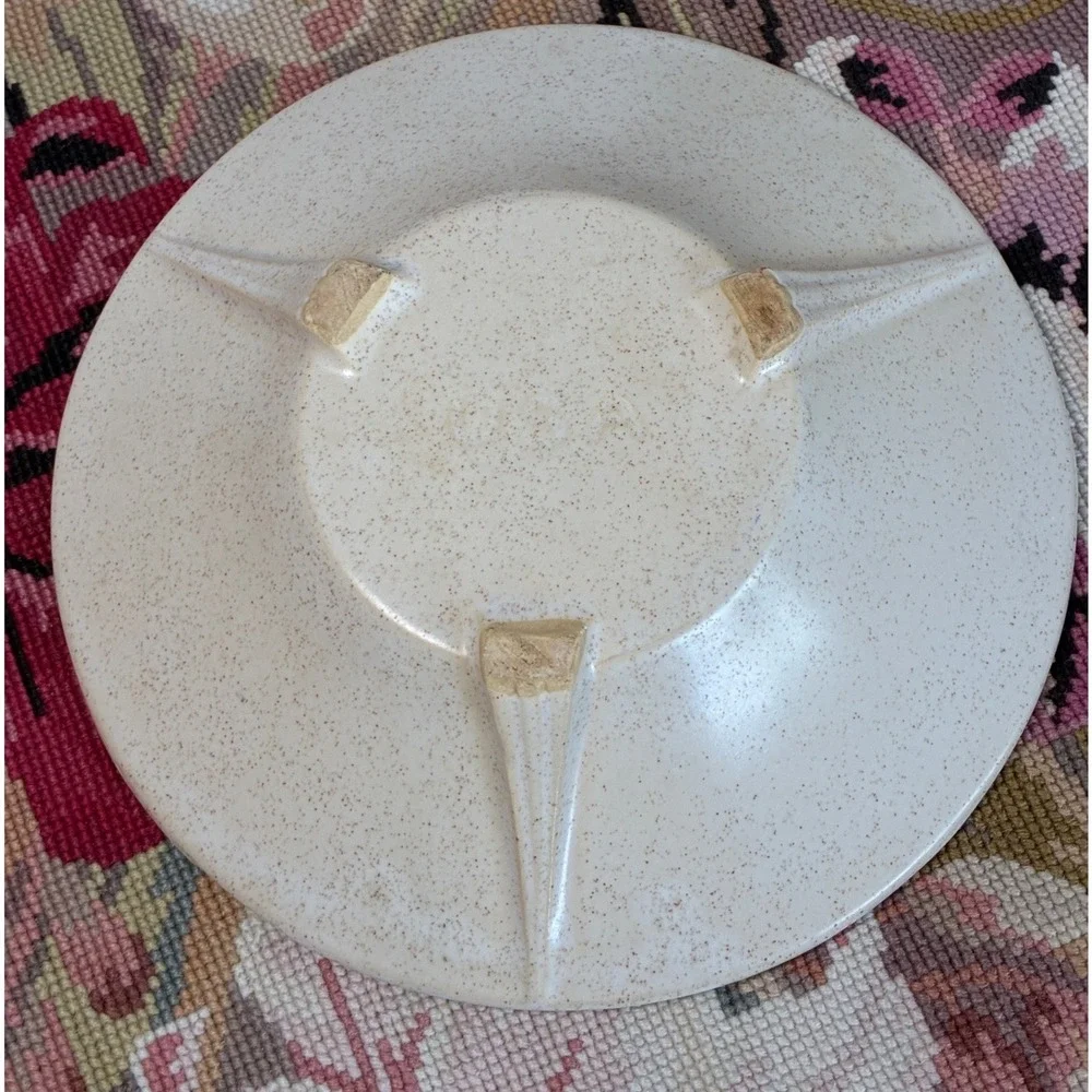 Vintage USA Pottery Footed Bowl 9